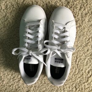 cute, gently-worn, white adidas